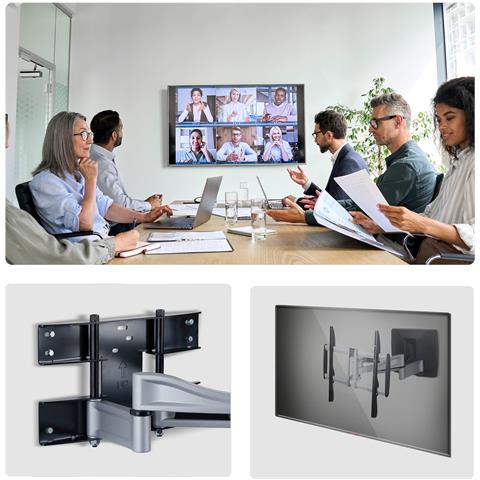 Supporto TV da Parete Articolato, Staffa VESA 800x500 a Muro per TV fino a 100" / 45Kg, Braccio per Schermo Piatto a Profilo Basso, Conforme TAA - Foto 2