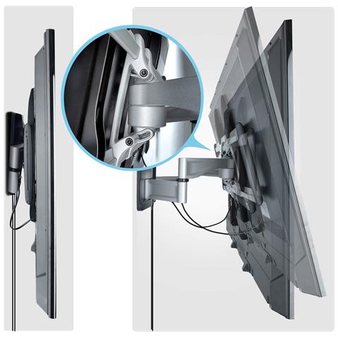 Supporto TV da Parete Articolato, Staffa VESA 800x500 a Muro per TV fino a 100" / 45Kg, Braccio per Schermo Piatto a Profilo Basso, Conforme TAA - Foto 8