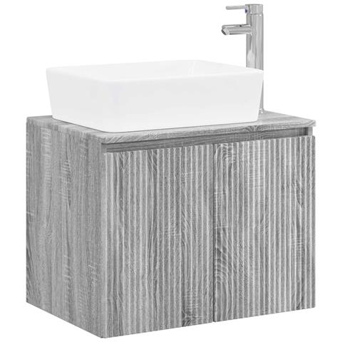 Set di mobili per il bagno Sonoma grigio Legno ingegnerizzato - Foto 1