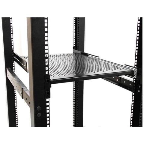 Ripiano scorrevole per montaggio a rack profondità regolabile con fessure 2U - 22.7kg - Foto 2