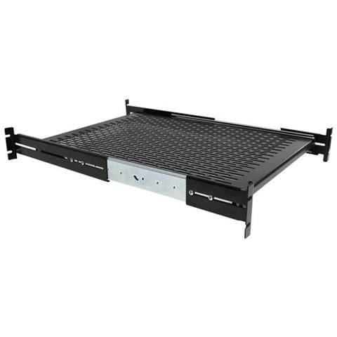 Ripiano scorrevole per montaggio a rack profondità regolabile con fessure 2U - 22.7kg - Foto 1