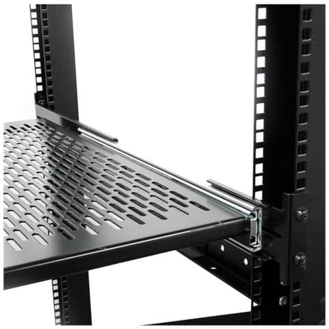 Ripiano scorrevole per montaggio a rack profondità regolabile con fessure 2U - 22.7kg - Foto 4