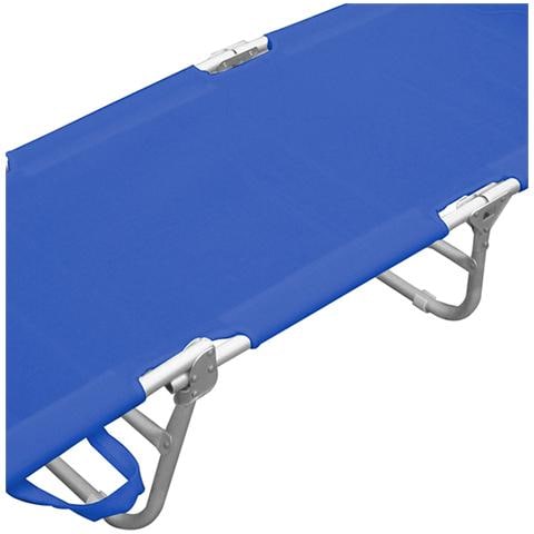 Lettino Prendisole da Giardino Sdraio in Alluminio Colore Blu - Foto 9