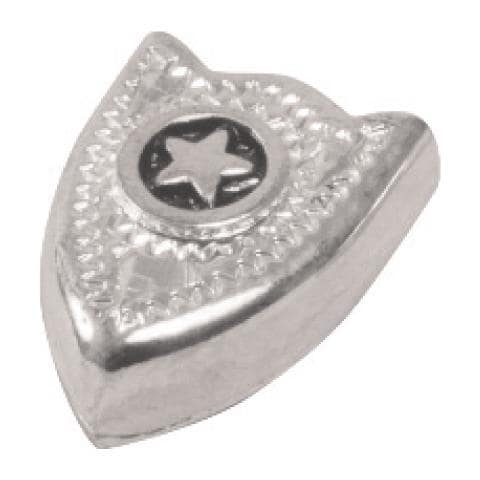 Puntale per testiera western con decoro stella misura 1,6cm colore silver - Foto 1