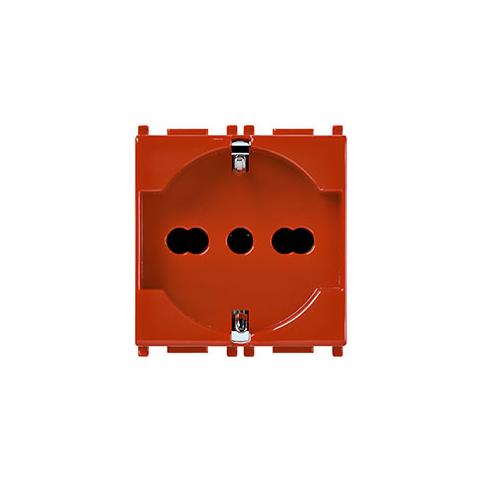 Presa Universale Plana 2p+t 16a Rossa 14210. r - Foto 1
