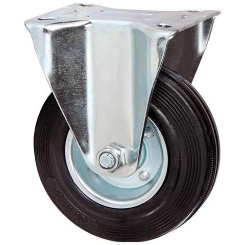 8 Ruote In Gomma 100 Mm Industriali Con Piastra Fissa Per Carrelli - Foto 1