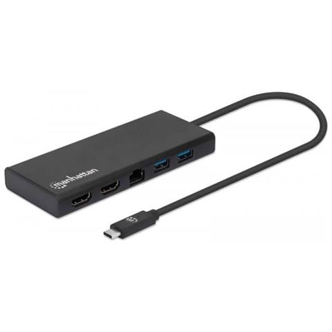 152747 Hub Di Interfaccia Usb Tipo-c 5000 Mbit / s Nero (usb-c Dock / hub Hdmi / usb-c / usb-a - - / network 5gbps Pow / del Alum)  - Foto 2