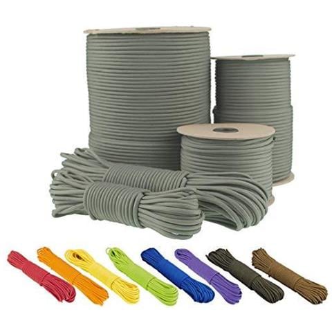 Paracord 550 Del Cavo Dei Paracadute Tipo Iii Mil-spec 7 Fili Survival (grigio Scuro 30 M) - Foto 1