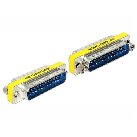 65482, Sub-D 25, Sub-D 25, Maschio / maschio, Blu, Argento, Giallo, Sacchetto di politene - Foto 1