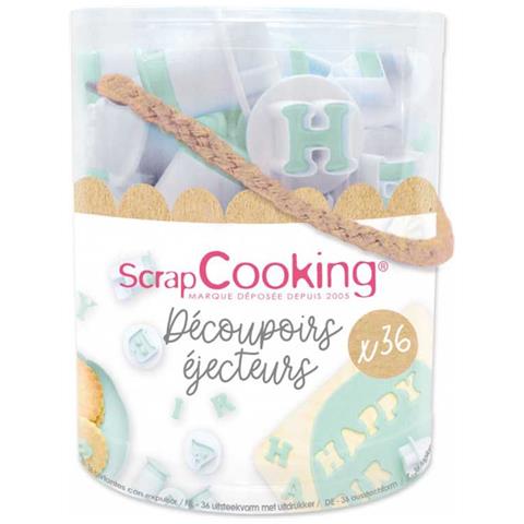 Secchio Di 36 Tagliabiscotti - Lettere E Numeri - Foto 1