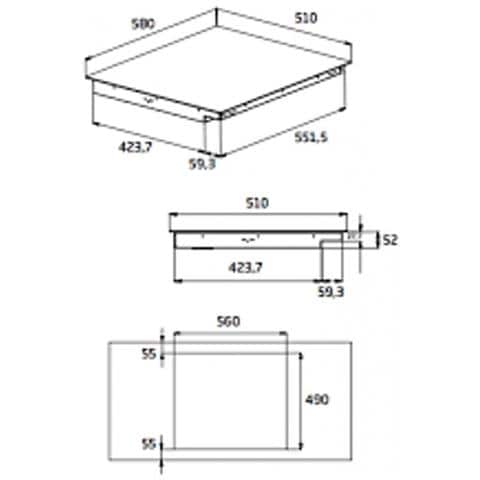Piano Cottura HII64200FMTW a Induzione 4 Zone Cottura da 58 cm Colore Bianco - Foto 3