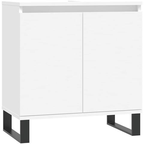 Mobile Da Bagno Bianco 58x33x60 Cm In Legno Multistrato - Foto 1