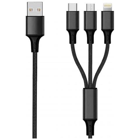 797153 Cavo Usb 1,5 M Usb B Usb C /micro-usb B /lightning Nero - Foto 1