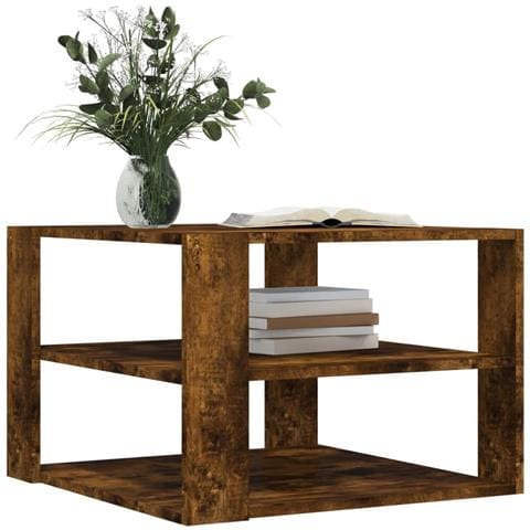 Tavolino Salotto Rovere Fumo 59,5x59,5x40 Cm Legno Multistrato - Foto 3