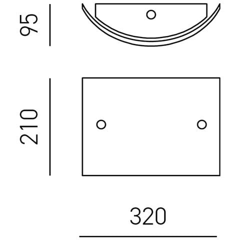 Plafoniera Michela Piccola 32x21cm Bianco Lucido 2xe27, Vetro Curvo Con Base Cromata, Ip20, Max 2x42w, Lampada Da Soffitto Elegante - Foto 2