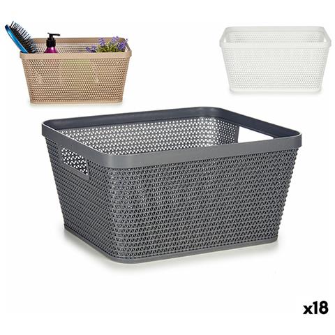 Cestino Multiuso Plastica 5 L 29,5 X 13 X 23 Cm (18 Unità) - Foto 1