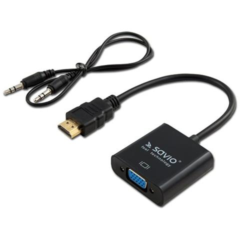Adattatore Hdmi Con Vga Con Audio Savio Cl-23/b Nero 50 Cm - Foto 1