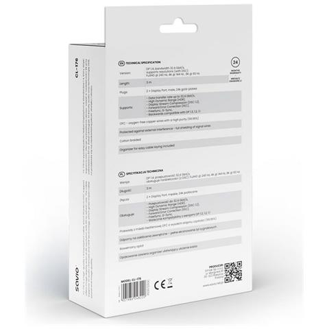 Cavo Displayport M - Displayport M, V1.4, 3m, Nero, Cl-176 - Foto 2