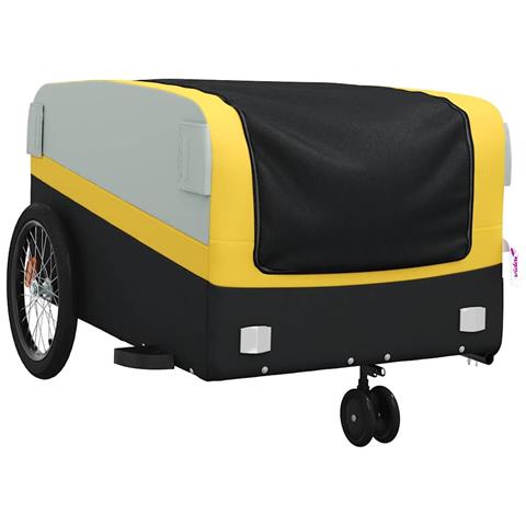 Rimorchio Da Bici Nero E Giallo 45 Kg In Ferro - Foto 10