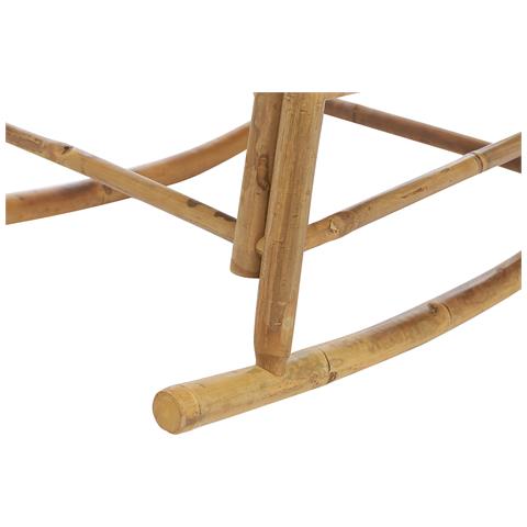 Poltrona A Dondolo Legno Chiaro E Bianco Frigole - Foto 2
