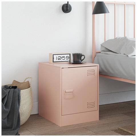 Comodino Rosa 34,5x39x44 cm in Acciaio - Foto 2