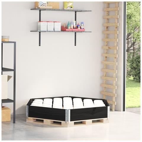 Fioriera Rialzata Esagonale Nera 160x160cm Legno di Pino - Foto 1