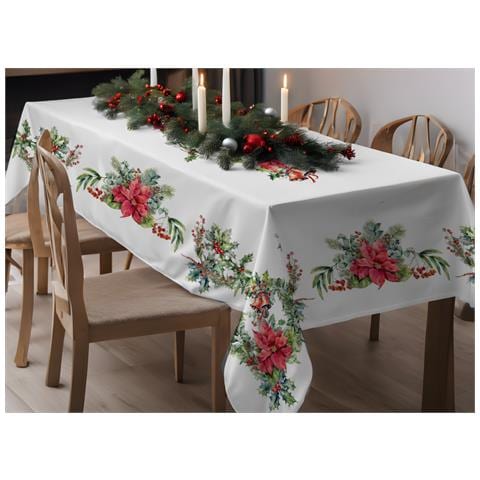 Tovaglia Copritavolo Cucina 100% Cotone Digitale Disegno Stella Di Natale Gi 150x180 Stella Natale - Foto 1