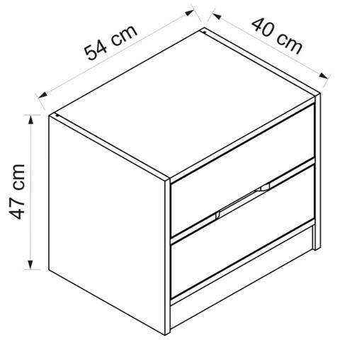 Molde Comodino Legno E Bianco Con 2 Cassetti - Foto 8