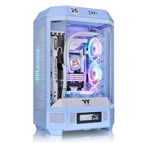 Case The Tower 300 Hydrangea Micro Tower micro ATX, Mini-ITX 3 Porte USB 3.2 Colore Blu (Finsetrato) - Foto 1