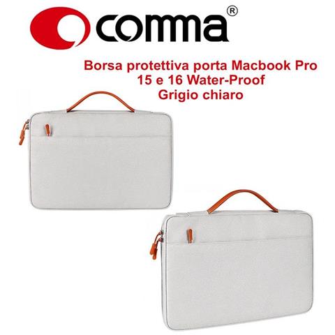 Borsa protettiva Macbook Pro 15.4 e 16 Water-Proof Grigia - Foto 1