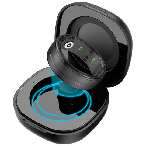 Anello Intelligente Smart Ring Orbyt Taglia 11 (20.8 mm) Fitness Tracker con Custodia di Ricarica Impermeabile Colore Nero - Foto 2