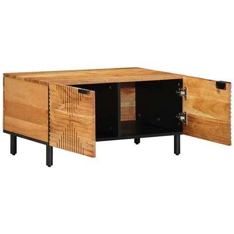 Tavolino da Salotto 80x50x40 cm Legno Massello di Acacia - Foto 1