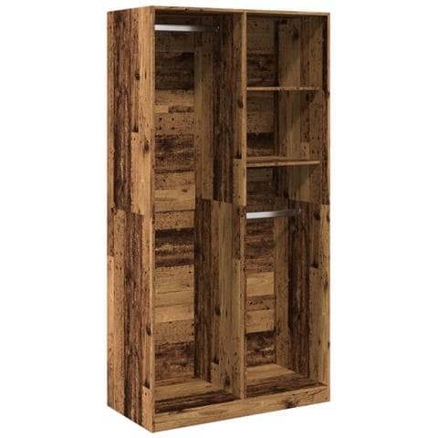 Armadio Legno Antico 100x50x200 Cm In Legno Multistrato - Foto 2