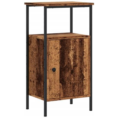 Comodino Legno Antico 41x31x80 Cm In Legno Multistrato - Foto 2