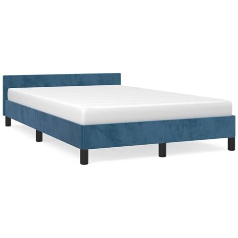 Giroletto Senza Materasso Blu Scuro 120x190 Cm Velluto - Foto 2