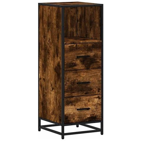 Armadietto Bagno Rovere Fumo 35x37,5x100cm In Legno Multistrato - Foto 2