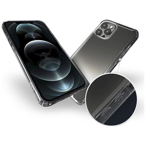 Custodia Antiurto Armor Trasparente Con Bordi Rinforzati Per Iphone 12 / 12 Pro 7,43x1,02x14,95 Cm. Colore Trasparente - Foto 2