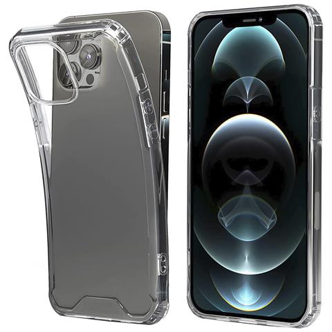 Custodia Antiurto Armor Trasparente Con Bordi Rinforzati Per Iphone 12 / 12 Pro 7,43x1,02x14,95 Cm. Colore Trasparente - Foto 1