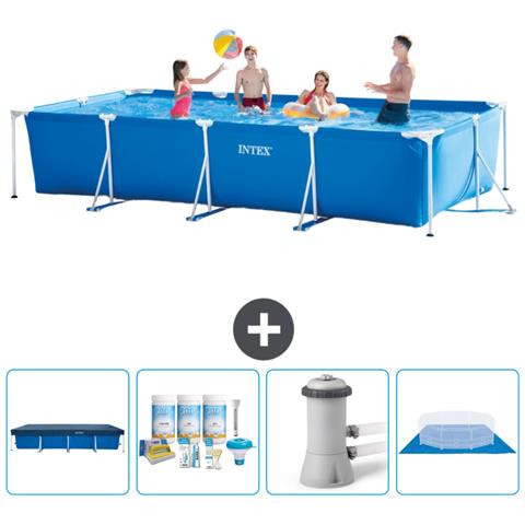 Piscina Fuori Terra - Rettangolo - 450x220x84 Cm - Blu - Include Accessori Coordinati Cb1 - Foto 1