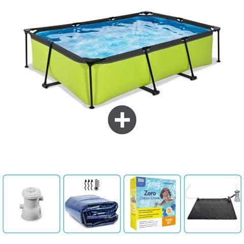 Piscina Fuori Terra - Rettangolo - 300x200x65 Cm - Groen - Include Accessori Coordinati Cb11 - Foto 1