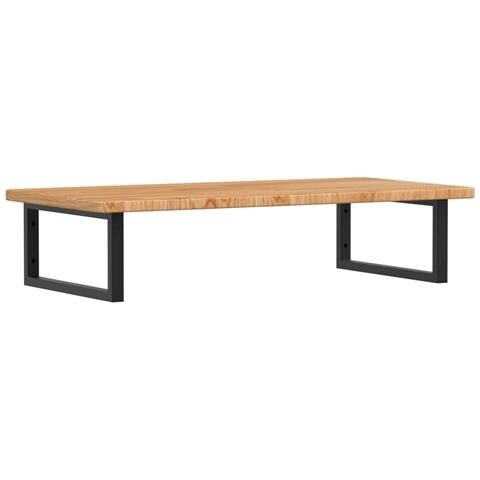 Ripiano A Parete Per Lavabo In Acciaio E Massello Di Rovere - Foto 1