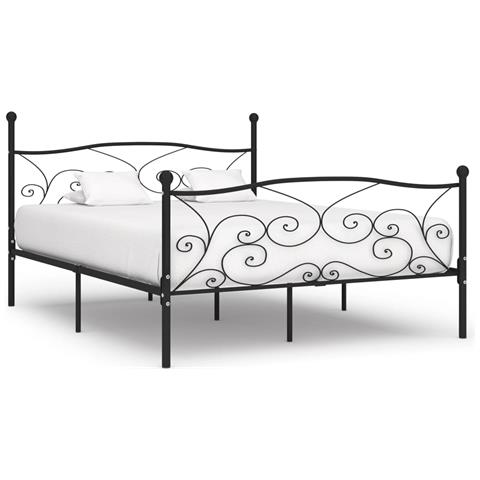 Lusso Casadino -  Giroletto Con Doghe Nero In Metallo 180x200 Cm - Foto 2