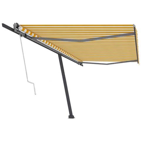 Lusso Casadino -  Tenda Da Sole Autoportante Automatica 500x300 Cm Gialla Bianca - Foto 1
