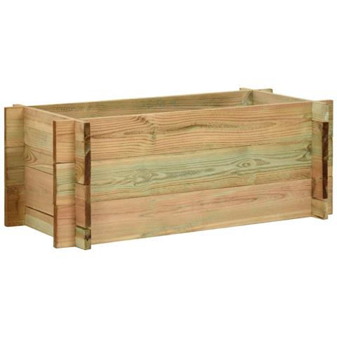 Fioriera Giardino Letto Vegetale In Legno Pino Impregnato 80 Cm - Foto 2