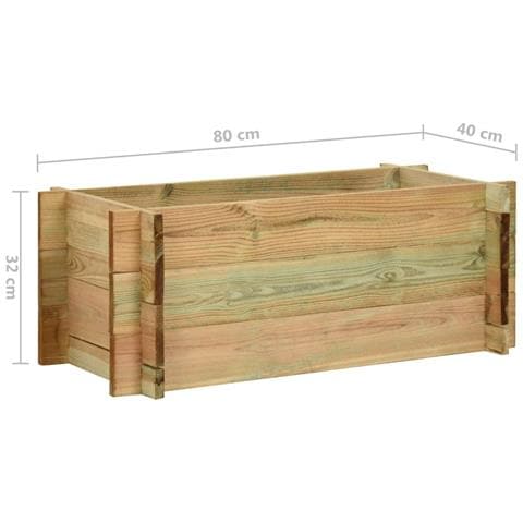 Fioriera Giardino Letto Vegetale In Legno Pino Impregnato 80 Cm - Foto 5