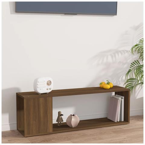 Mobile Tv Rovere Marrone 100x24x32 Cm In Legno Multistrato - Foto 8