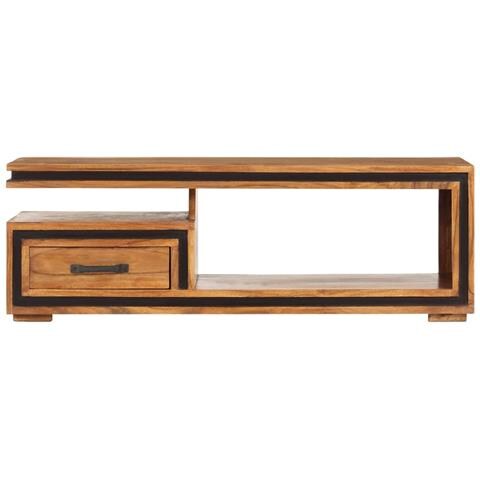 Lusso Casadino -  Tavolino Da Salotto 100x45x33 Cm In Legno Massello Di Acacia - Foto 1