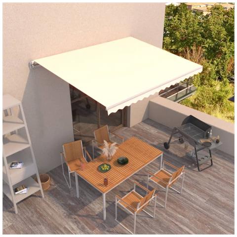 Lusso Casadino -  Tenda Da Sole Retrattile Manuale 400x350 Cm Crema - Foto 7