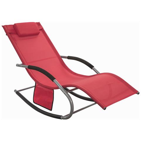 Sdraio A Dondolo Con Poggiatesta 63x150x87cm Ogs28-r - Foto 1