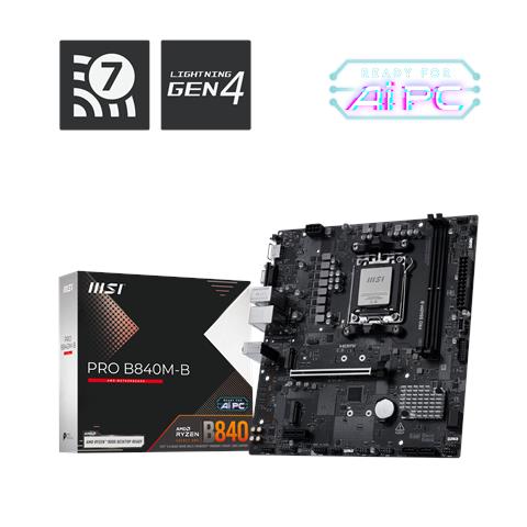 Scheda Madre PRO B840M-B Socket AM5 Chipset AMD B840 Micro-ATX - Foto 1